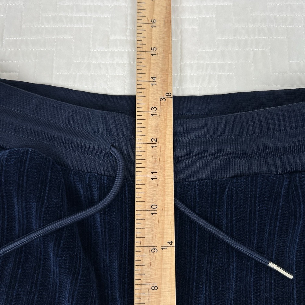 Sergio Tacchini Chenille Velour Pants Maritime Blue Medium Tracksuit - Picture 9 of 10